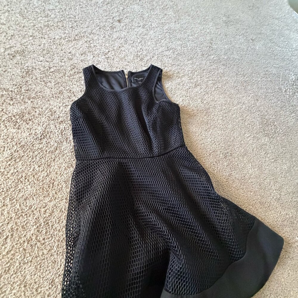 Romeo + Juliet Couture Black Mesh Fit & Flare Dress | L